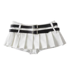 Y2K Double-Belt Extreme Micro Skirt