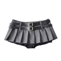 Y2K Double-Belt Extreme Micro Skirt