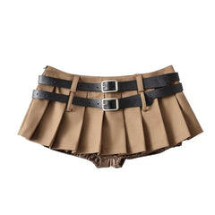 Y2K Double-Belt Extreme Micro Skirt