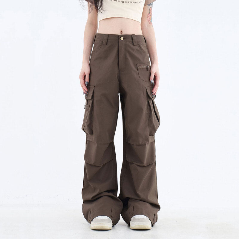 Downtown Girl Brown Cargo Pants