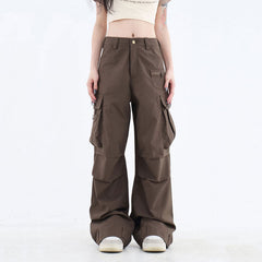 Downtown Girl Brown Cargo Pants