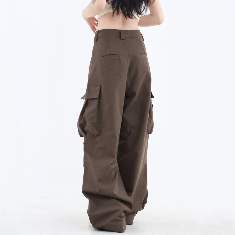 Downtown Girl Brown Cargo Pants