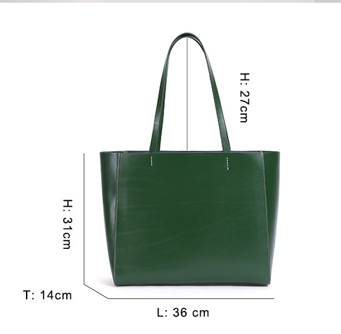 Women Leather Big Capacity Tote Handbag W8753