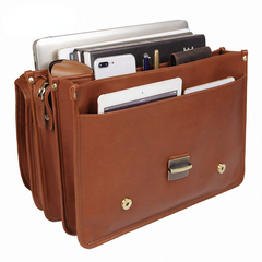 Luxury Genuine Cowhide Leather Business BriefCase