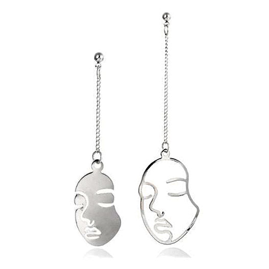 Pendientes con contorno de rostro