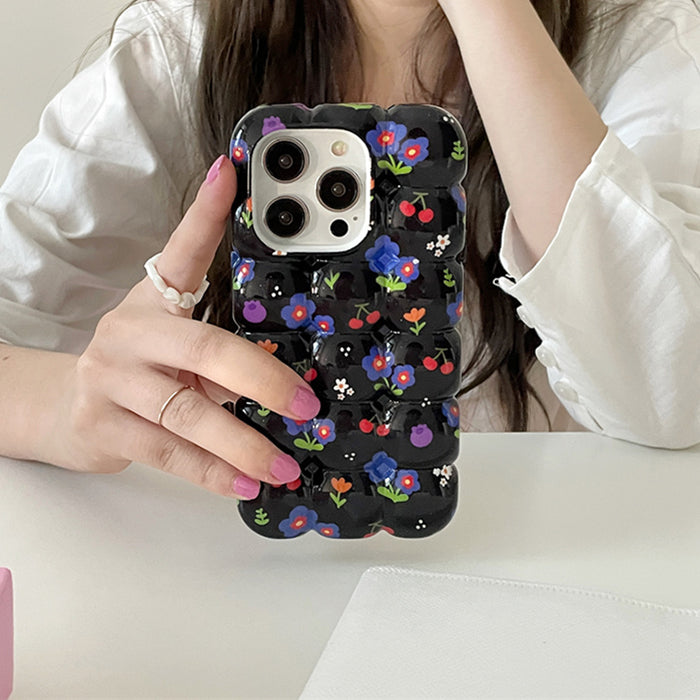 Funda para iPhone con burbujas florales