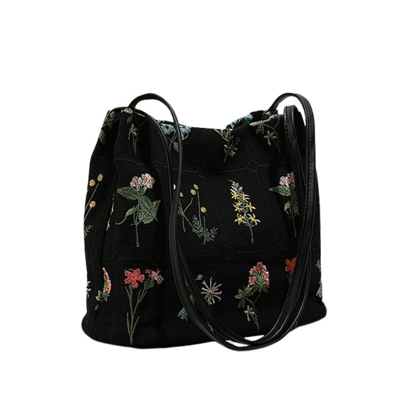 Bolsa con bordado de flores estéticas de Plant Mom