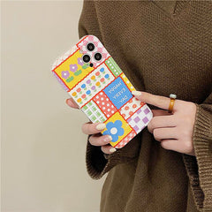 Funda para iPhone con diseño de cuadros de flores