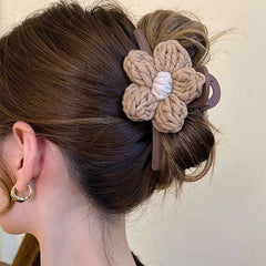 Flower Crochet Hair Claw