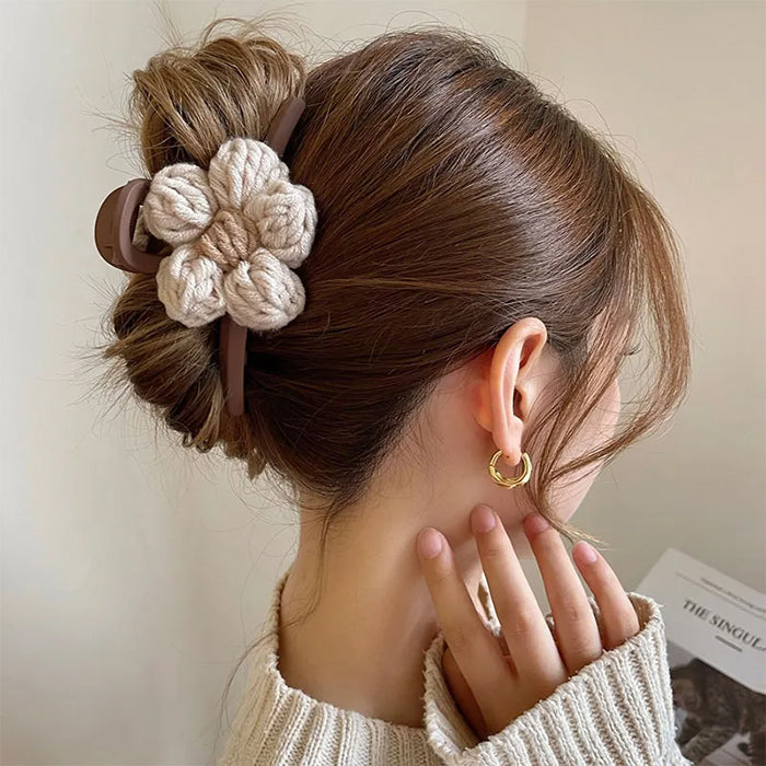 Flower Crochet Hair Claw