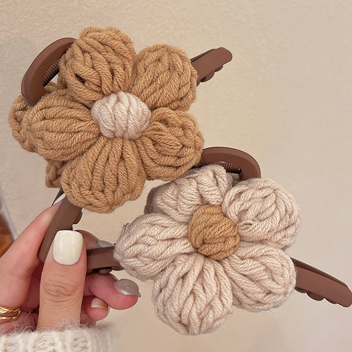 Flower Crochet Hair Claw