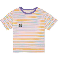 T-Shirt mit Blumenstreifen