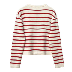 French Girl Striped Cardigan