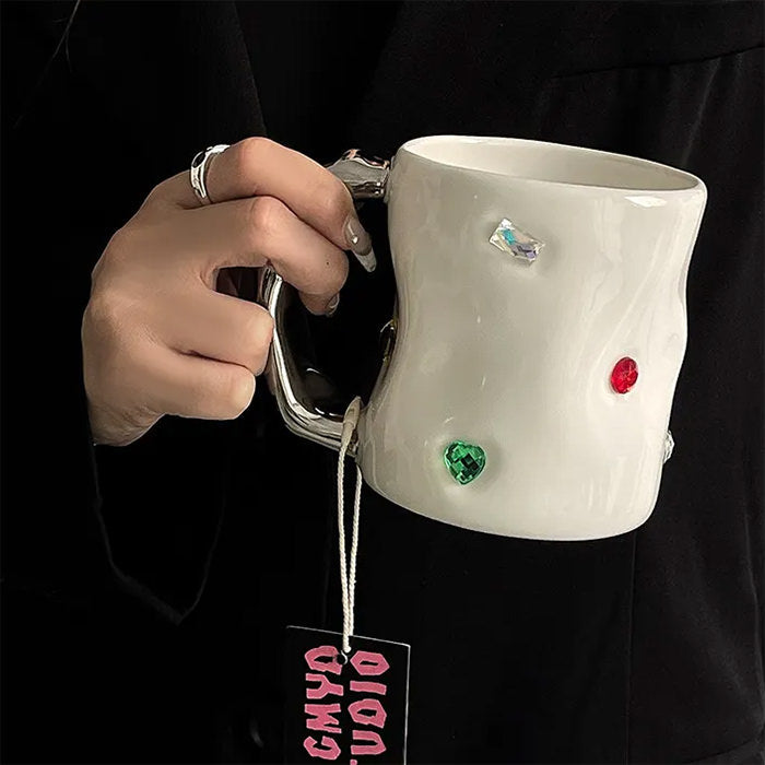 Taza de café con gemas