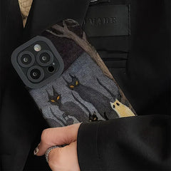 Funda para iPhone con fantasma y gato