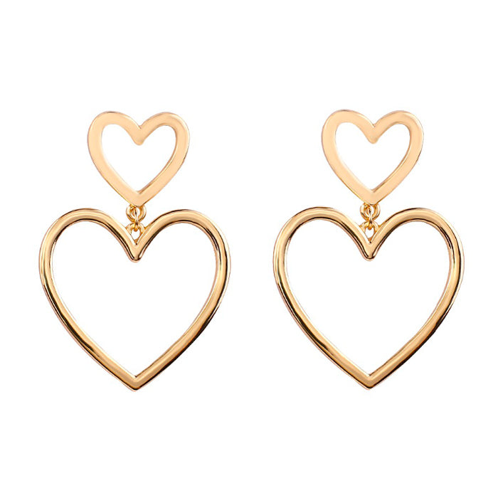 Gold Heart Earrings