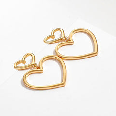 Gold Heart Earrings