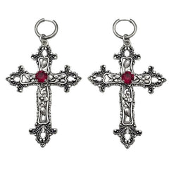 Gothic Aesthetic Cross Earrings