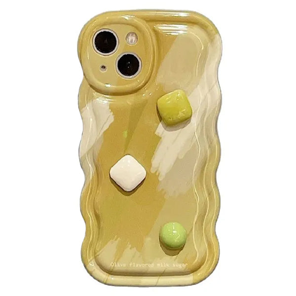 Funda para iPhone con gemas verde salvia