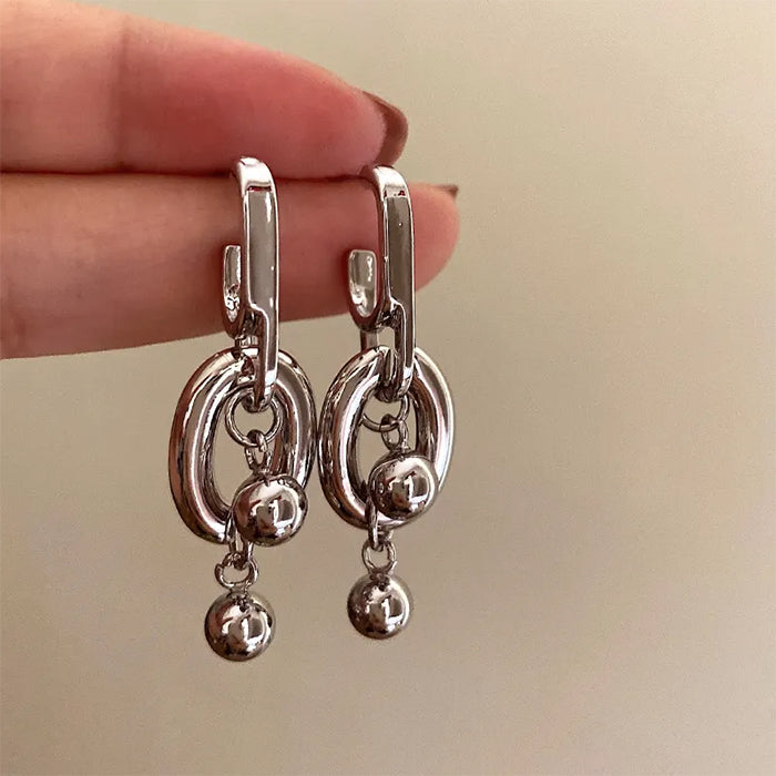 Grunge Style Chunky Chain Earrings