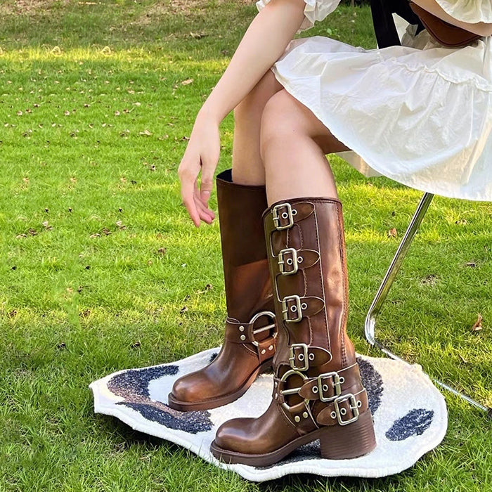 Grunge Sleaze Buckle Boots – Vreeo Shop
