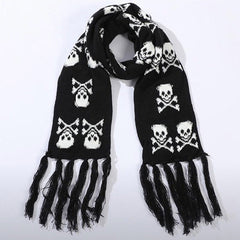 Grunge Skull Knitted Scarf