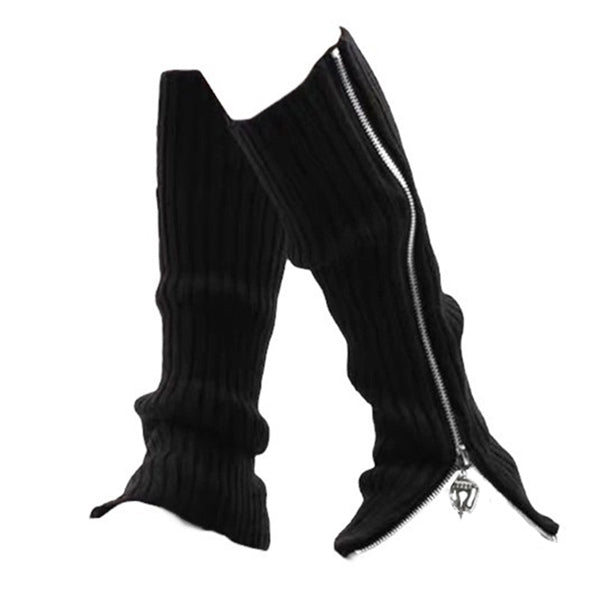 Grunge Zip Up Leg Warmers