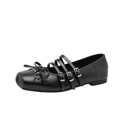 Square-toe Leather Shoes