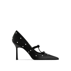 Bowknot Rhinestone High Heels