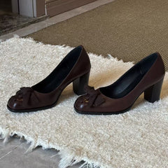 Square-Toed Butterfly High Heels