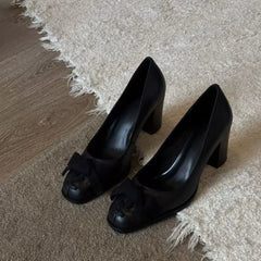 Square-Toed Butterfly High Heels