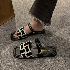 Sandalias casuales de plataforma con tiras cruzadas 