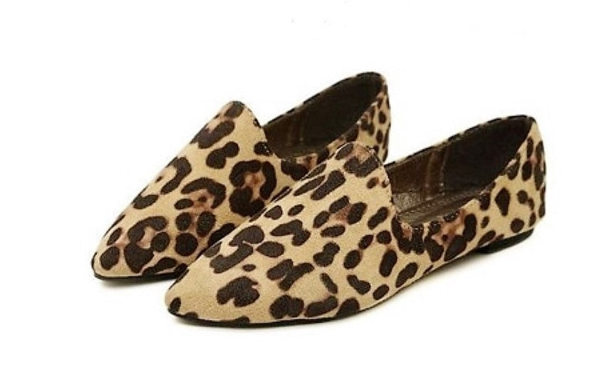 Mocasines planos casuales con estampado de leopardo 