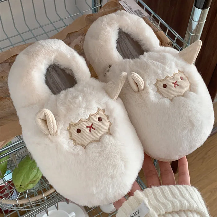 Cute Lamb Fluffy Slippers