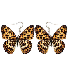 Pendientes de mariposa de leopardo