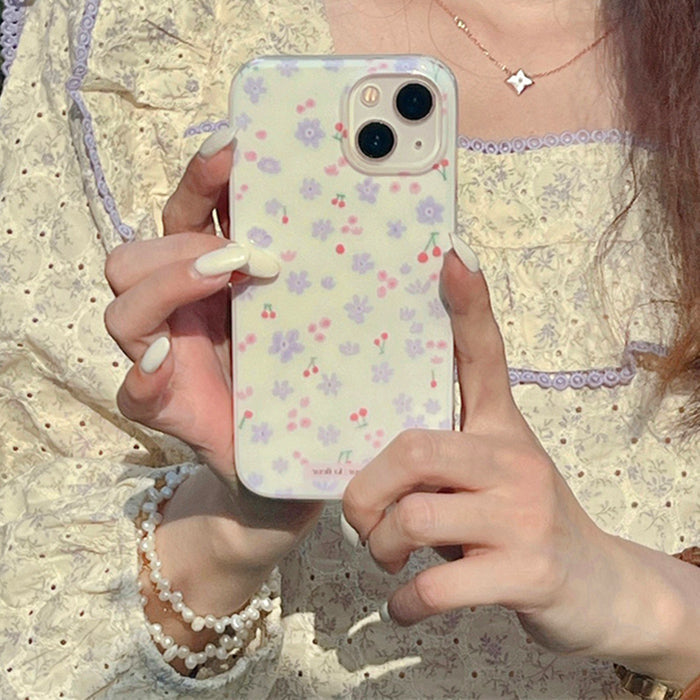 Funda para iPhone con flores lilas