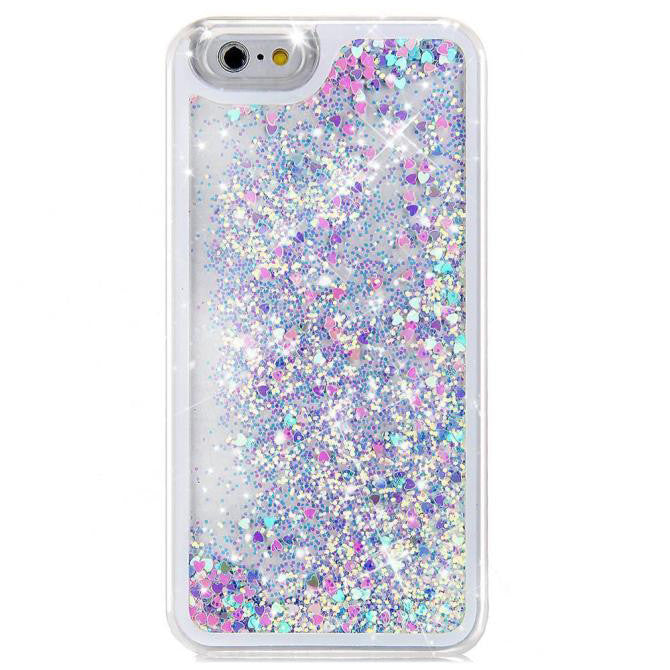 Funda para iPhone con cascada de purpurina 