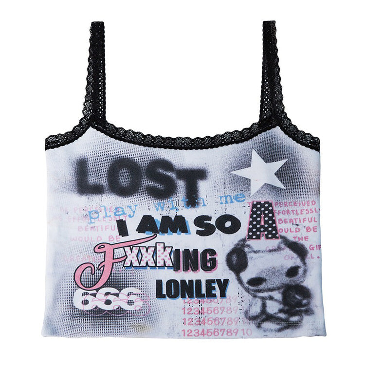 00's Style I Am So Lonely Skinny Tank