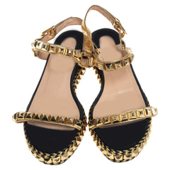 Open-toe Studded Platform Wedge Sandals