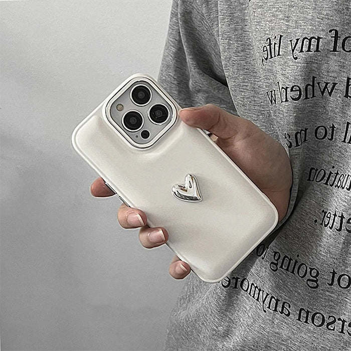 Funda minimalista con diseño de corazón para iPhone