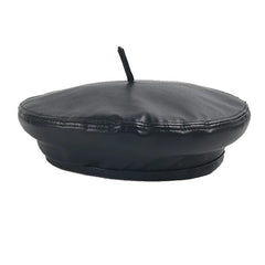 Minimalist Aesthetic Leather Beret Hat