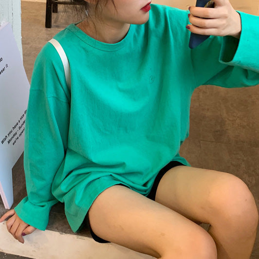 Bequemes, süßes Langarm-T-Shirt