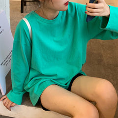 Bequemes, süßes Langarm-T-Shirt