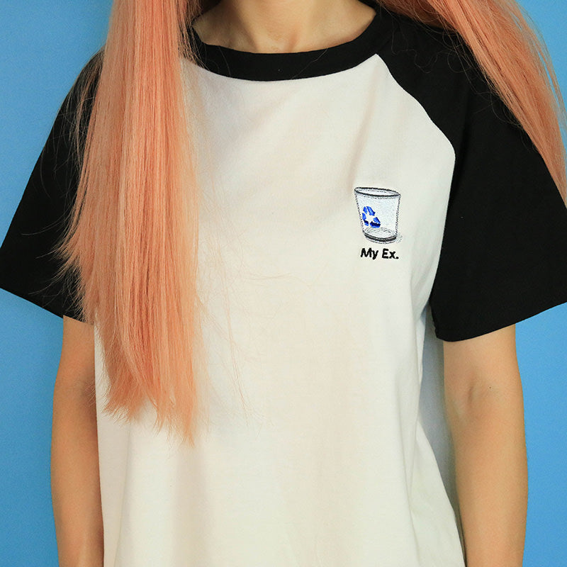 T-Shirt „My Ex“ in Schwarz 
