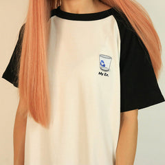 T-Shirt „My Ex“ in Schwarz 