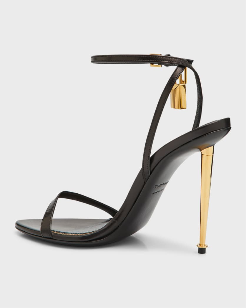 Narrow Strap Metal Ankle Sandals