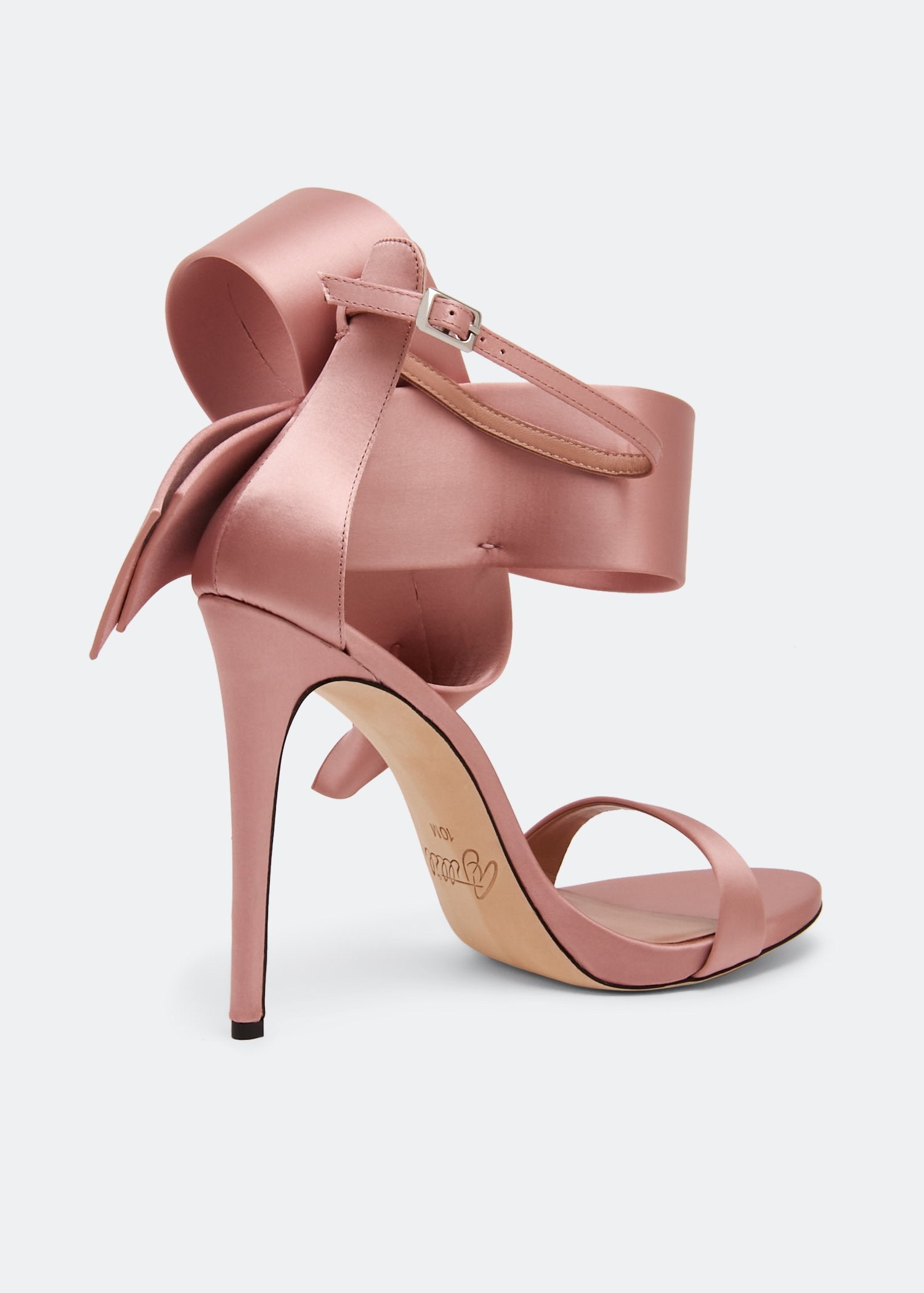 Bow Strap Stiletto Sandals - Apricot