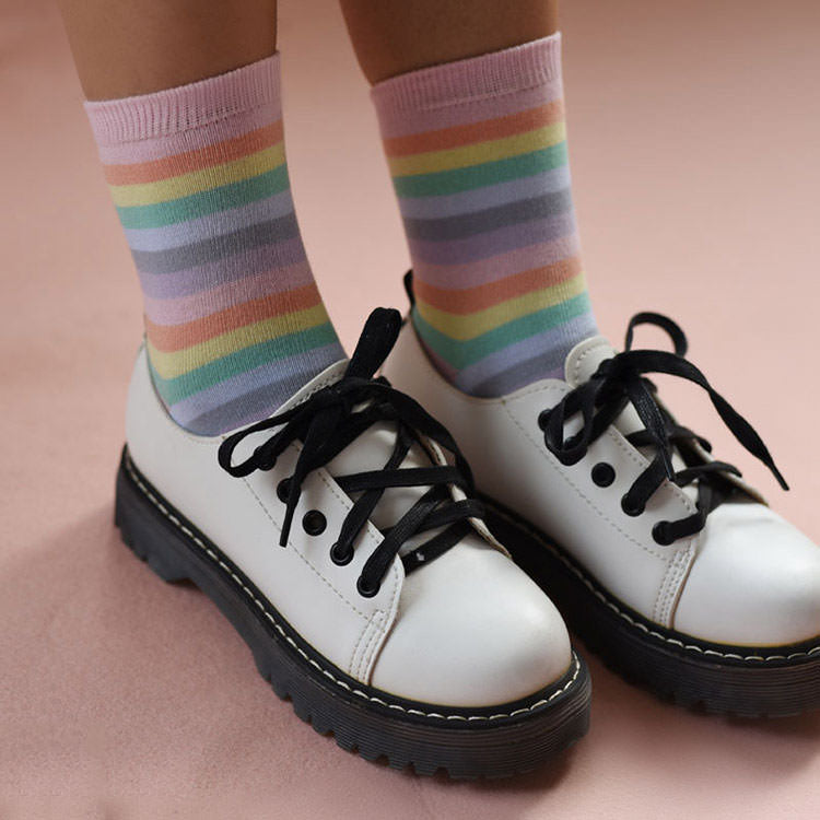 Pastell Regenbogen Socken