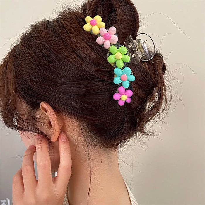 Pastel Flower Claw Clip