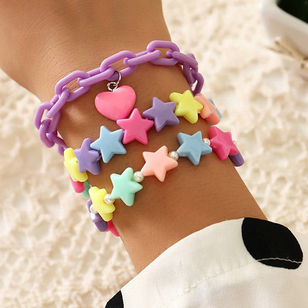 Pulsera de estrella pastel